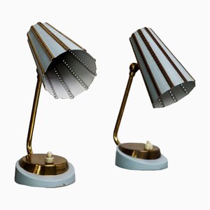 Lampes de Bureau en Laiton de Stilnovo, 1950s, Set de 2