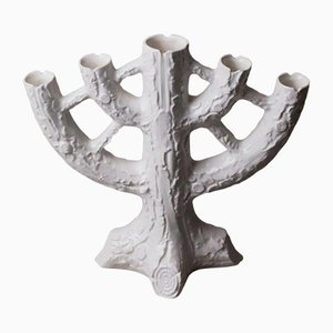 Candelabro Art Déco de cerámica con ramas de Albero de Max Roesler
