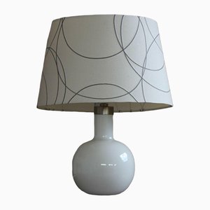 Danish Table Lamp in Opal Glass by Michael Bang for Holmegaard