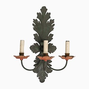Hollywood Regency Wall Light with 3 Flames