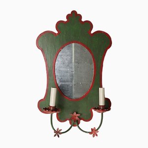 Hollywood Regency Wall Lamp Mirror