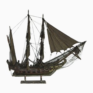 Antique Historicist Ship Model, 1890s