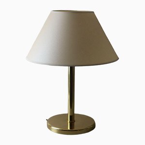 Vintage Table Lamp in Brass & Fabric