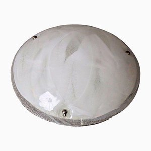 Lampada da soffitto o da parete in vetro e marmo, anni '60 o '70