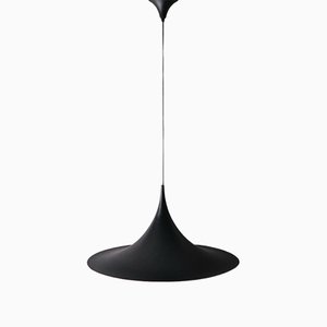 Black Semi Pendant Lamp from Fog & Morup, 1967