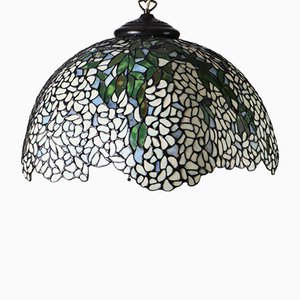 Tiffany Green and Black Glass Lamp