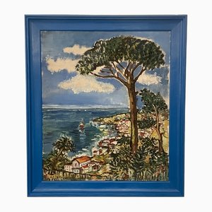 Artista francés, La Costa Azul, años 60, Acrílico, Enmarcado