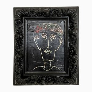 Felix Bachmann, Modern Portrait, 2022, Acrylic on Wood
