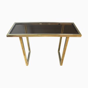 Chrome and Golden Console Table, 1970