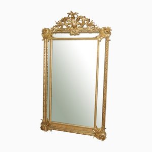 Late 19th Century Louis XV style Mirror in Gilded Stucco