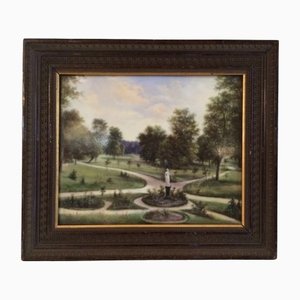 Park View, 1900s, Paint on Porcelain, Framed