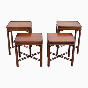 Georgian Revival Mahogany Side Tables by Bevan Funnell, England, 1960s, Set of 4