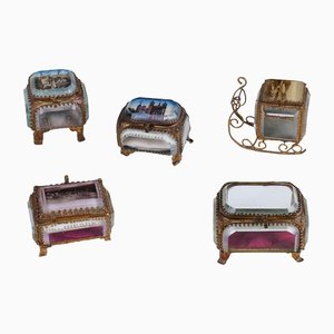 Antique 19th Century French Jewelry Boxes, Set of 5