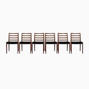 Model 85 Teak Dining Chairs by Niels Otto Møller for J. L. Møllers, 1960s, Set of 6