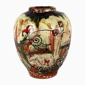 Graffiti Jazz Vase aus Keramik von Basile, 1990er
