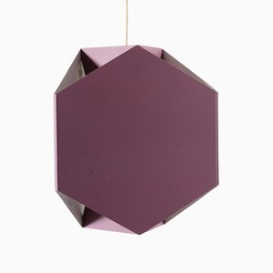 Modern Danish Metal Purple Ceiling Lamp by Lyfa, 1960s