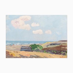 Axel P. Jensen, Danish Landscape, 1942, Oil on Canvas