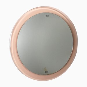 Italienischer Spiegel mit pinkem Rahmen, 1960er