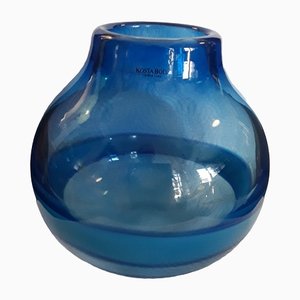 Vintage Swedish Spherical Glass Vase by Gunnel Sahlin for Kosta Boda, 1980s