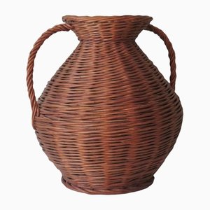 Vintage Vase in Wicker, France, 1960s