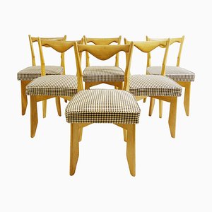 Mid-Century Dining Chairs attributed to Guillerme & Chambron for Votre Maison, 1960s, Set of 6