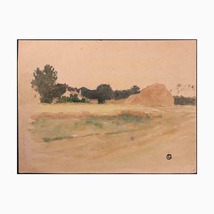 Edmond Cuisinier, Landscape, Original Drawing, Early 20th Century