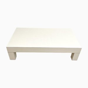 Table Basse Laquée Blanche, 1970s