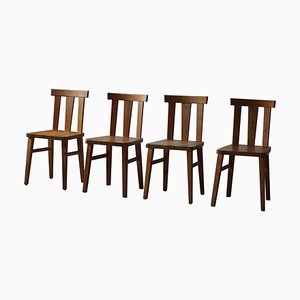 Chaises Modernes en Pin, Suède, 1930s, Set de 4