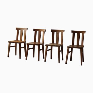 Swedish Modern Chairs in Pine, 1930s, Set of 4