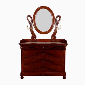 Small Early 19th Century Restoration Period Psyche Commode