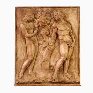 Adam und Eva und Original Sin, 1960, Gips Bas-Relief