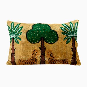 Velvet and Silk Tiger Ikat Cushion Cover, 2010s