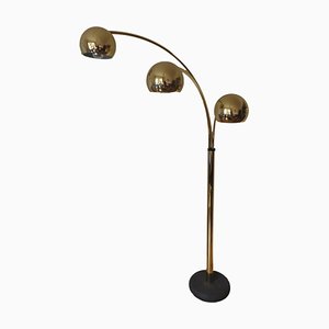 Space Age Arch Floor Lamp in Brass, 1970s