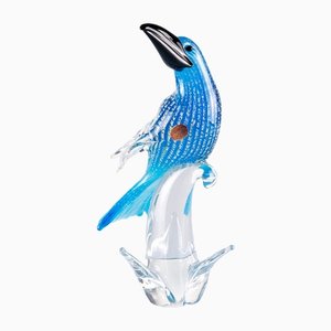 Escultura de pájaro de cristal de Murano de Formia Murano, Italia, años 70