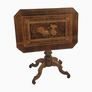 19th Century Italian Walnut Tilt-Top Side Table