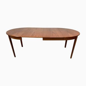 Long Mid-Century Danish Teak Dining Table with Extensions, 1960s