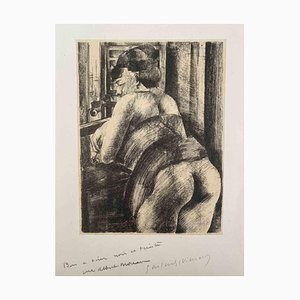 Luc-Albert Moreau, Nude Woman, Original Lithograph, Early 20th Century