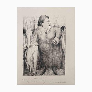 Luc-Albert Moreau, Two Women, Original Lithograph, Early 20th Century