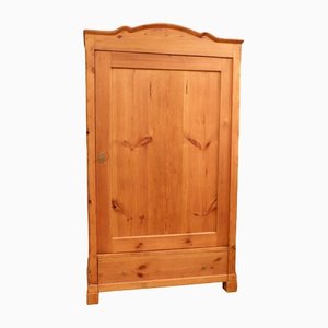 Single Wardrobe with Drawer in Spruce, 1880s