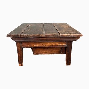 19th Century Coffee Table with Extendable Leaves and Drawers