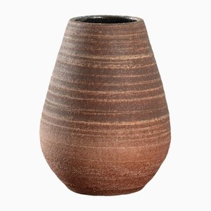 Geriebene rote Vase von Accolay, 1960er