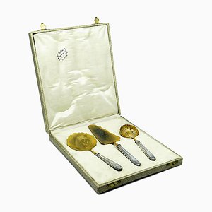 Art Nouveau Cutlery with Box, France, 1890s, Set of 4