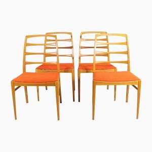 Reno Esszimmerstühle aus Eiche & Stoff von Bertil Fridhagen für Bodafors, Schweden, 1950er / 60er, 4er Set