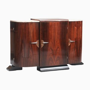 Art Deco Sideboard in Rosewood and Marble