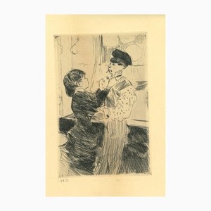 Jean-Luis Forain, Family Scene, Original Etching, Early 20th Century