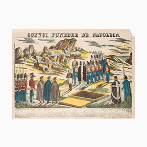 Unknown, Epinal Print Napoleonic Funeral Convoy, Original Lithograph, 1821