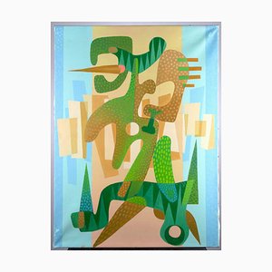 Leo Guida, Cactus, acrílico sobre lienzo, años 80
