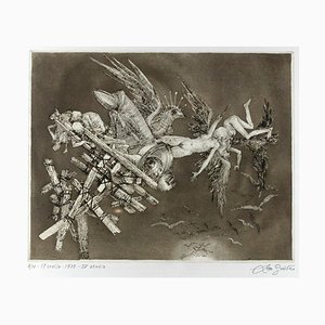 Leo Guida, The Collapse, Original Etching, 1975