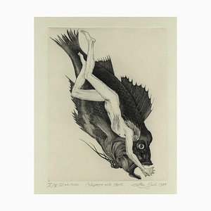 Leo Guida, The Legend of Colapesce, Original Etching, 1972