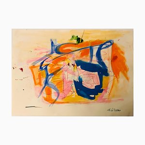 Giorgio Lo Fermo, Composición de colores mezclados, Original témpera y acuarela, 2020